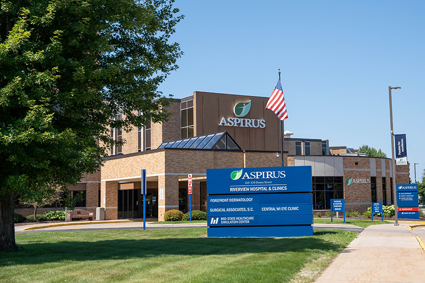 Aspirus Riverview Hospital main entrance